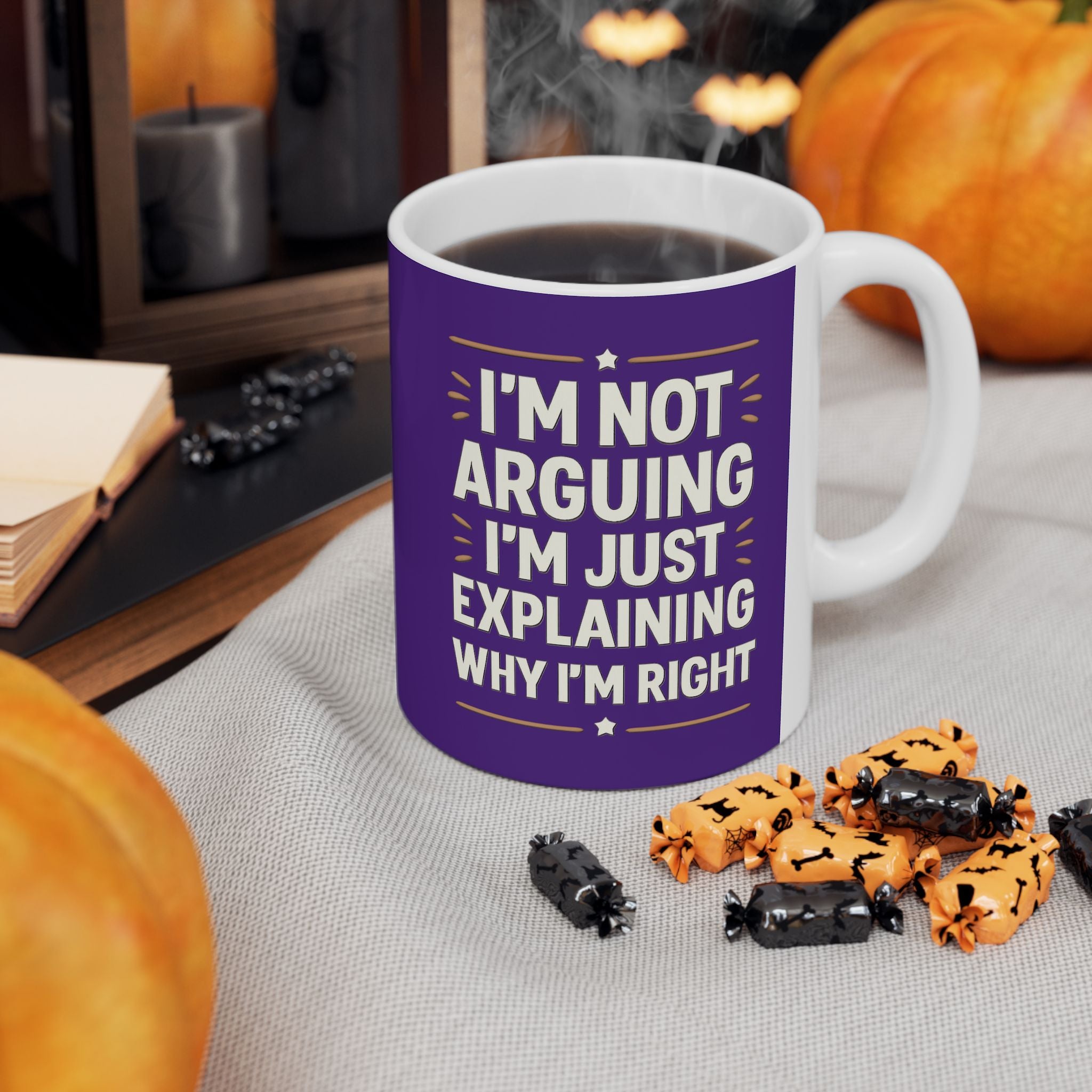 I'm always right coffee mug, Funny Ceramic Coffee Mug, Humorous Gift for Friends, Ideal for Birthdays, Office Use, Personal Mug, Unique Present