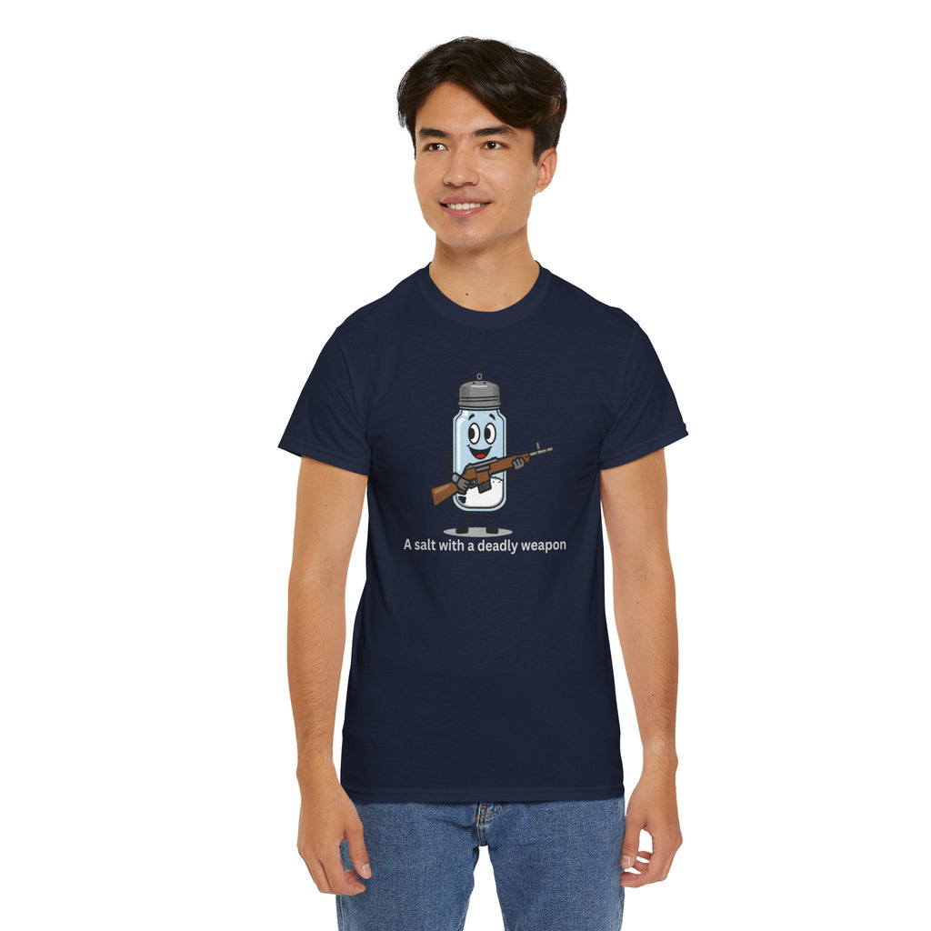 Graphic Tee - Salt Shaker with a Deadly Weapon - Funny Casual Humor Shirt