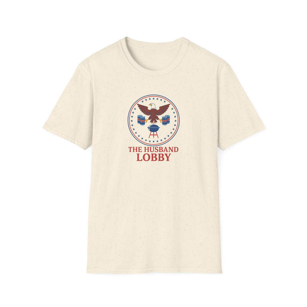 The Husband Lobby Tee, Funny Husband Shirt, Gift for Him, Casual Wear, Patriotic T-Shirt, Husband Humor Apparel