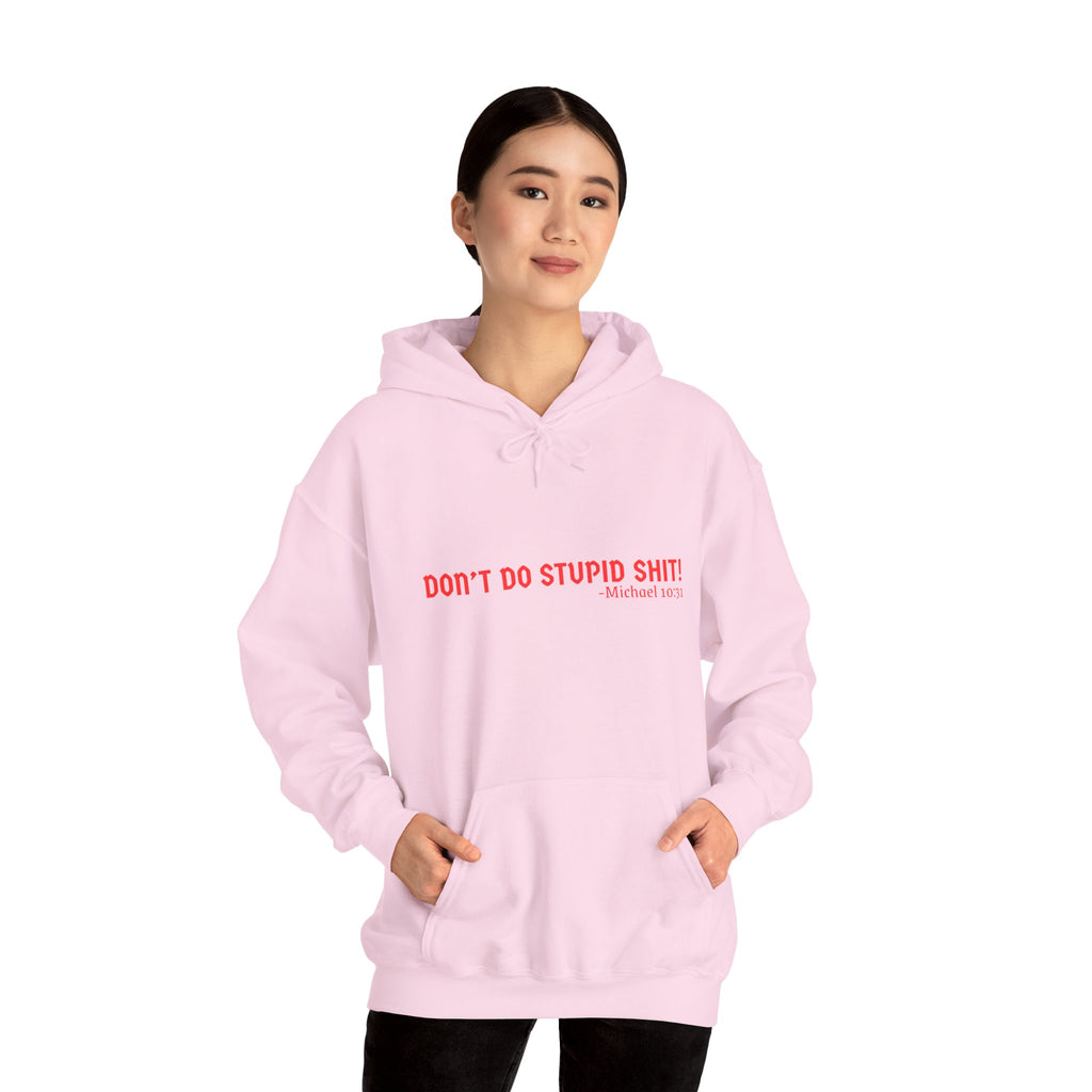 Funny Quote "Don't Do Stupid Shit" Hoodie, Unisex Sweatshirt, Gift for Friends, Motivational Apparel, Casual Wear, Funny Humor Clothing