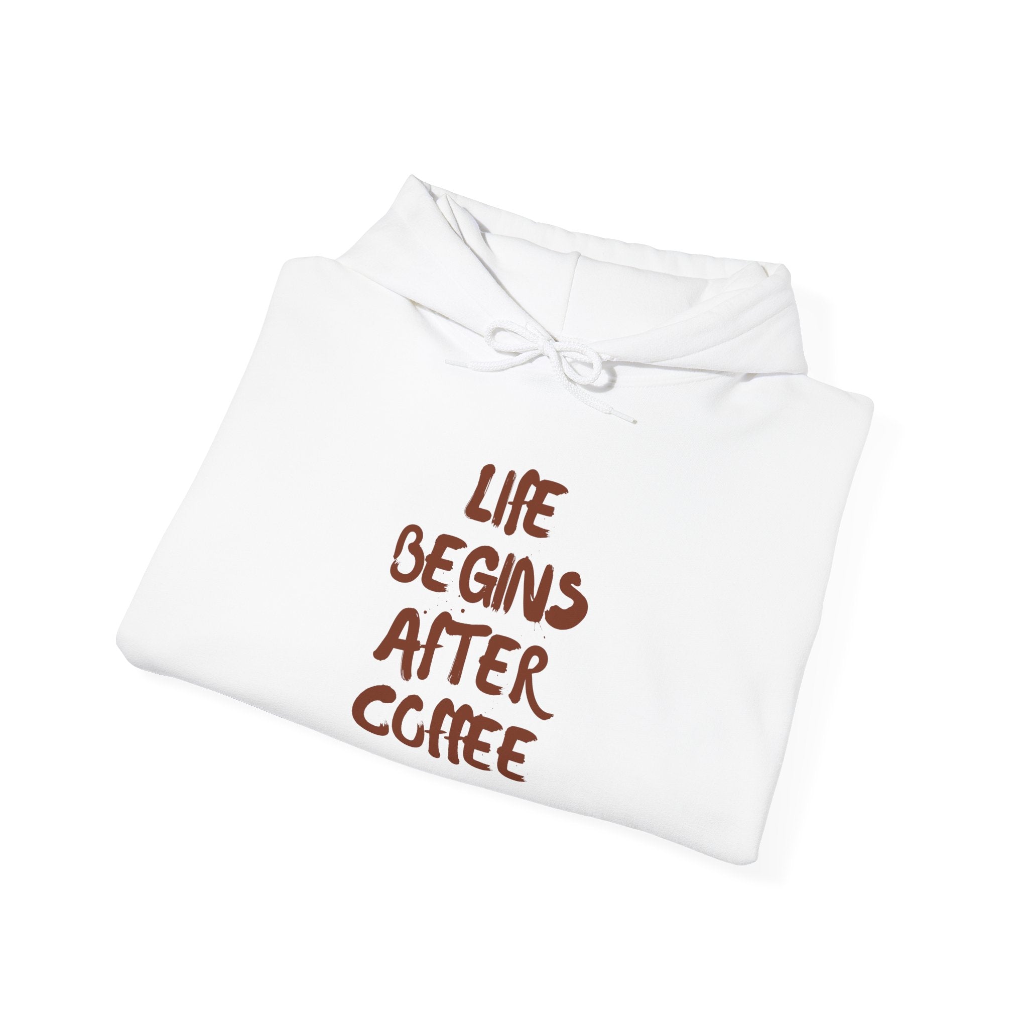 Life Begins After Coffee Hoodie - Cozy Unisex Hooded Sweatshirt for Coffee Lovers, Perfect Gift for Birthdays, Holidays, Relaxation