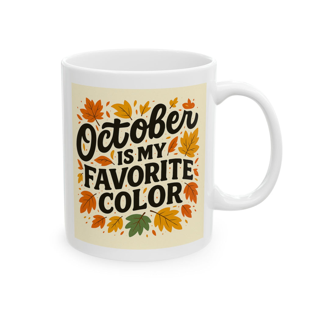 Autumn Favorite Ceramic Mug, Fall Inspired Coffee Cup, Cozy Kitchen Decor, Perfect Gift for Pumpkin Spice Lovers