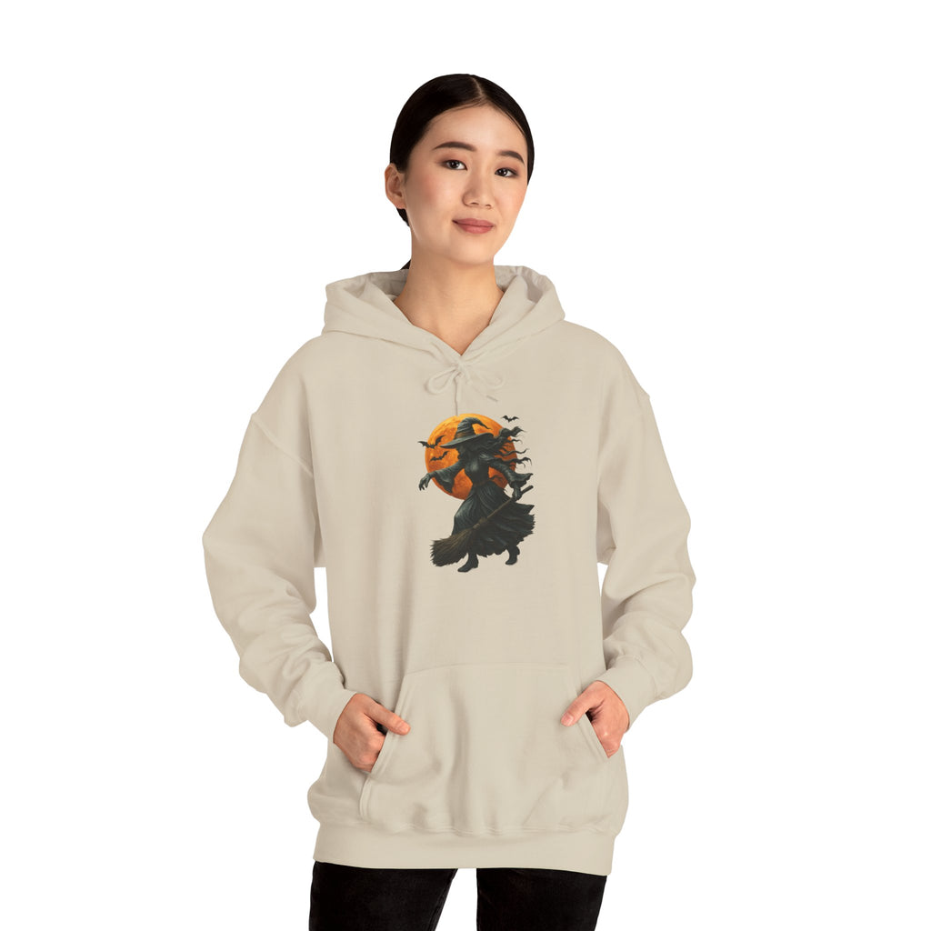 Halloween-Inspired Witch Hoodie, Cozy Fall Sweatshirt, Unisex Autumn Apparel, Spooky Season Gift, Perfect for October Celebrations