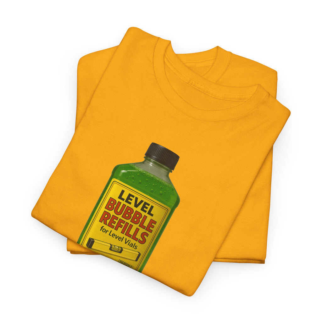 Level Bubbles Refill Gag T-shirt, Fun T-Shirt for Bubble Lovers,  Car Lovers, or just lovers. Casual Wear, Gift for Kids and Adults, Birthday, Summer Fun