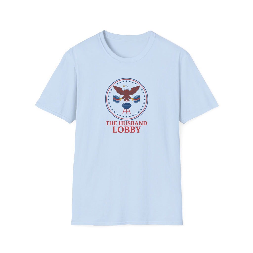 The Husband Lobby Tee, Funny Husband Shirt, Gift for Him, Casual Wear, Patriotic T-Shirt, Husband Humor Apparel