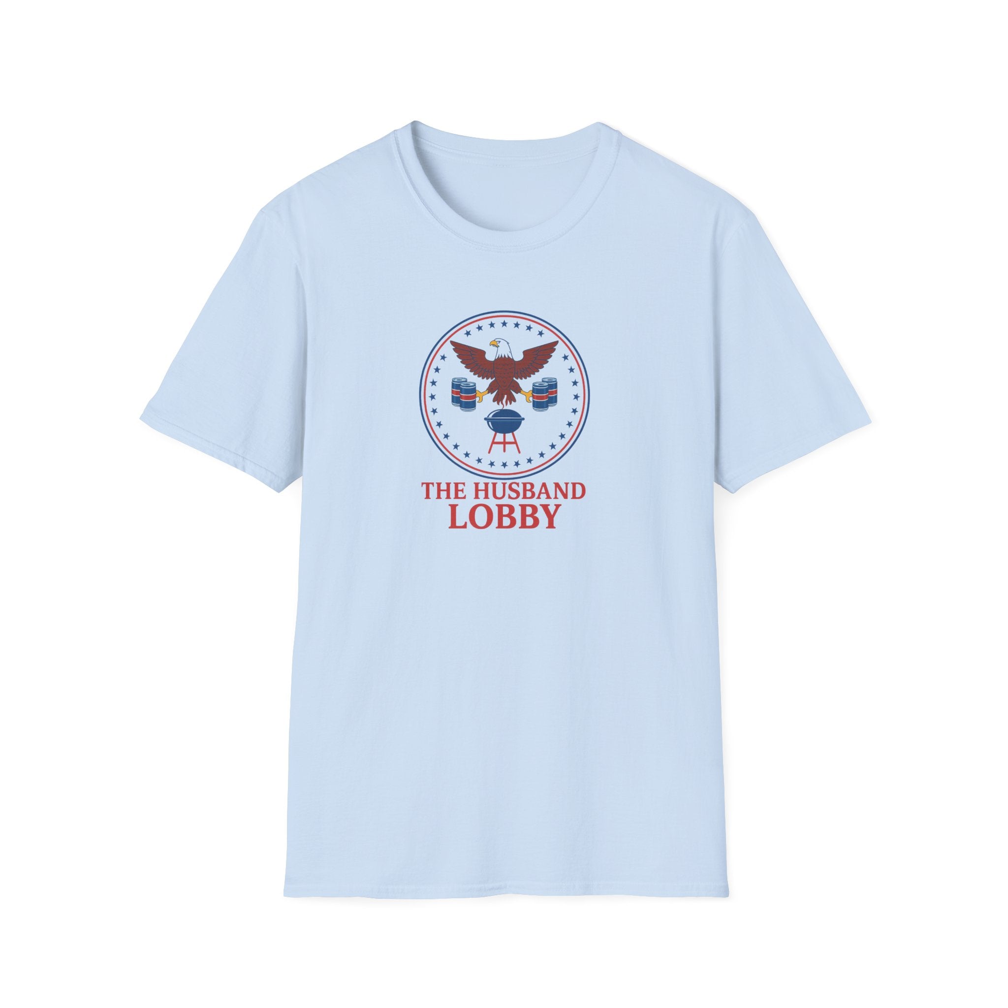The Husband Lobby Tee, Funny Husband Shirt, Gift for Him, Casual Wear, Patriotic T-Shirt, Husband Humor Apparel