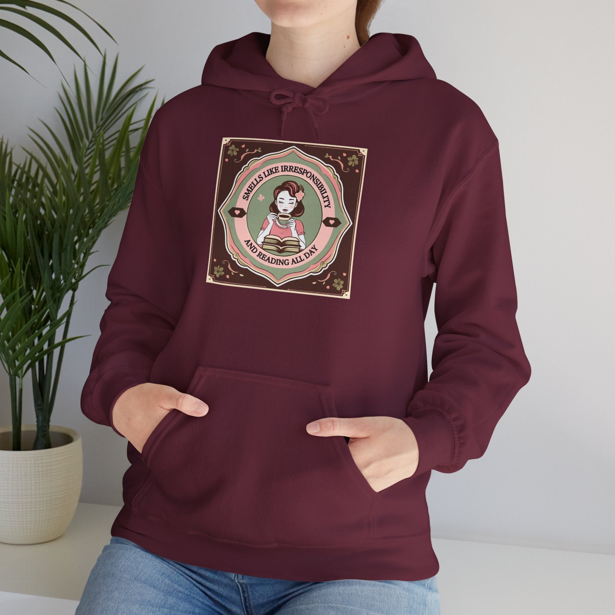 Cozy Unisex Hooded Sweatshirt with Cute Vintage Design - Perfect for Gift Giving, Casual Wear, Fall & Winter Comfort