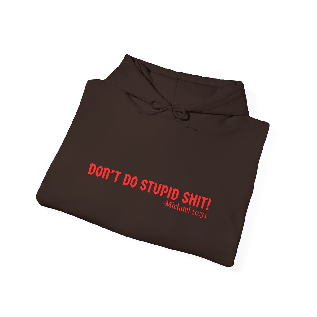 Funny Quote "Don't Do Stupid Shit" Hoodie, Unisex Sweatshirt, Gift for Friends, Motivational Apparel, Casual Wear, Funny Humor Clothing