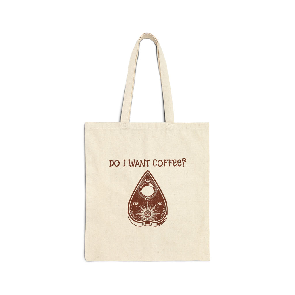 DO I WANT COFFEE PLANCHETTE - Coffee Lover's Canvas Tote Bag, Reusable Grocery Shopping Bag, Eco-Friendly Gift, Cute Coffee Tote, Chic Everyday Bag