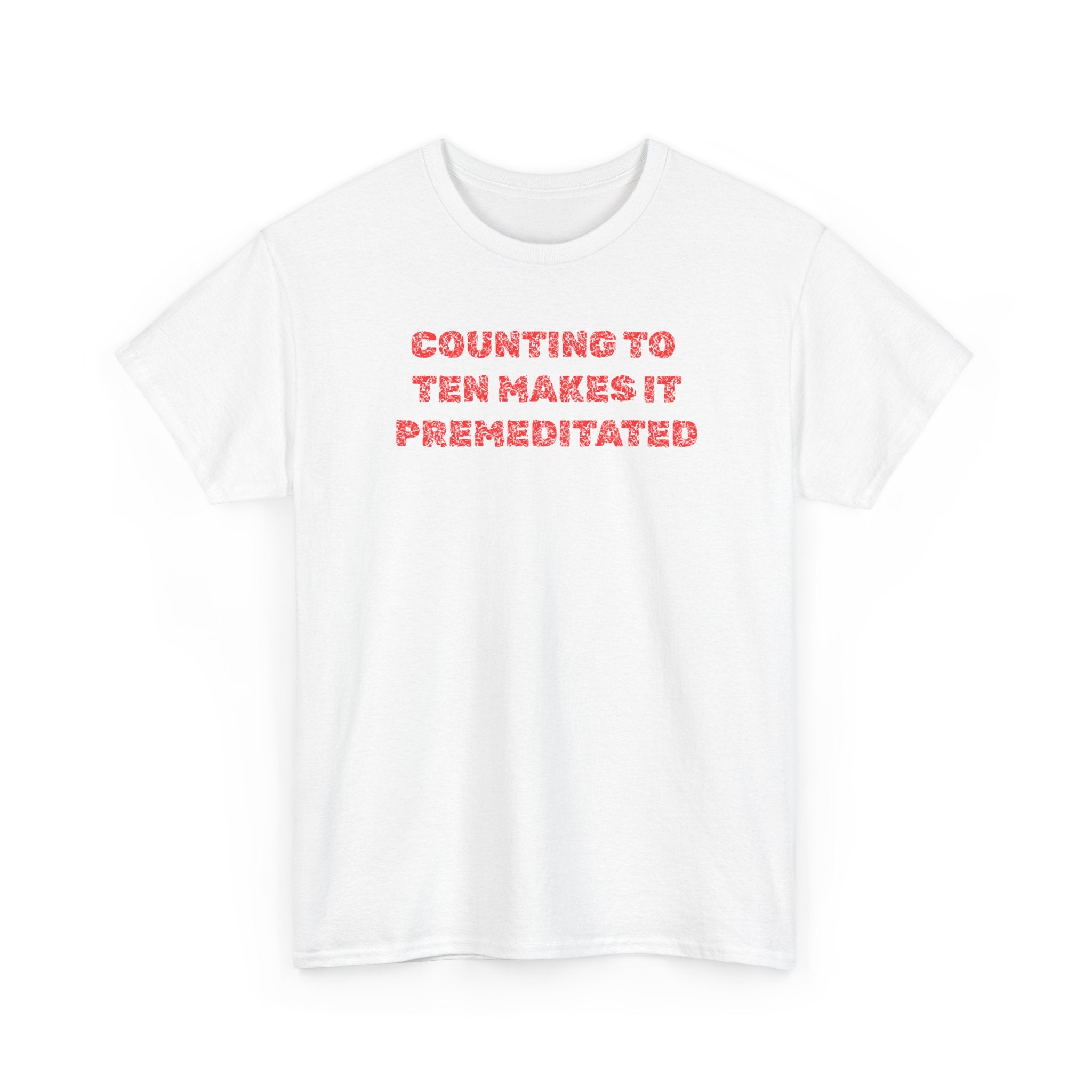 Counting to Ten Heavy Cotton Tee, Funny Shirt, Gift, Unisex Graphic Tee, Relaxed Fit Clothing, Casual Wear
