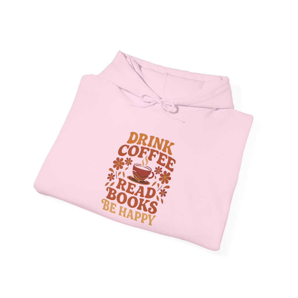 Cozy Coffee & Book Lover Hoodie - Perfect for Bookworms, Reading Gifts, Relaxed Vibes, Fall Wear, Gift for Friends