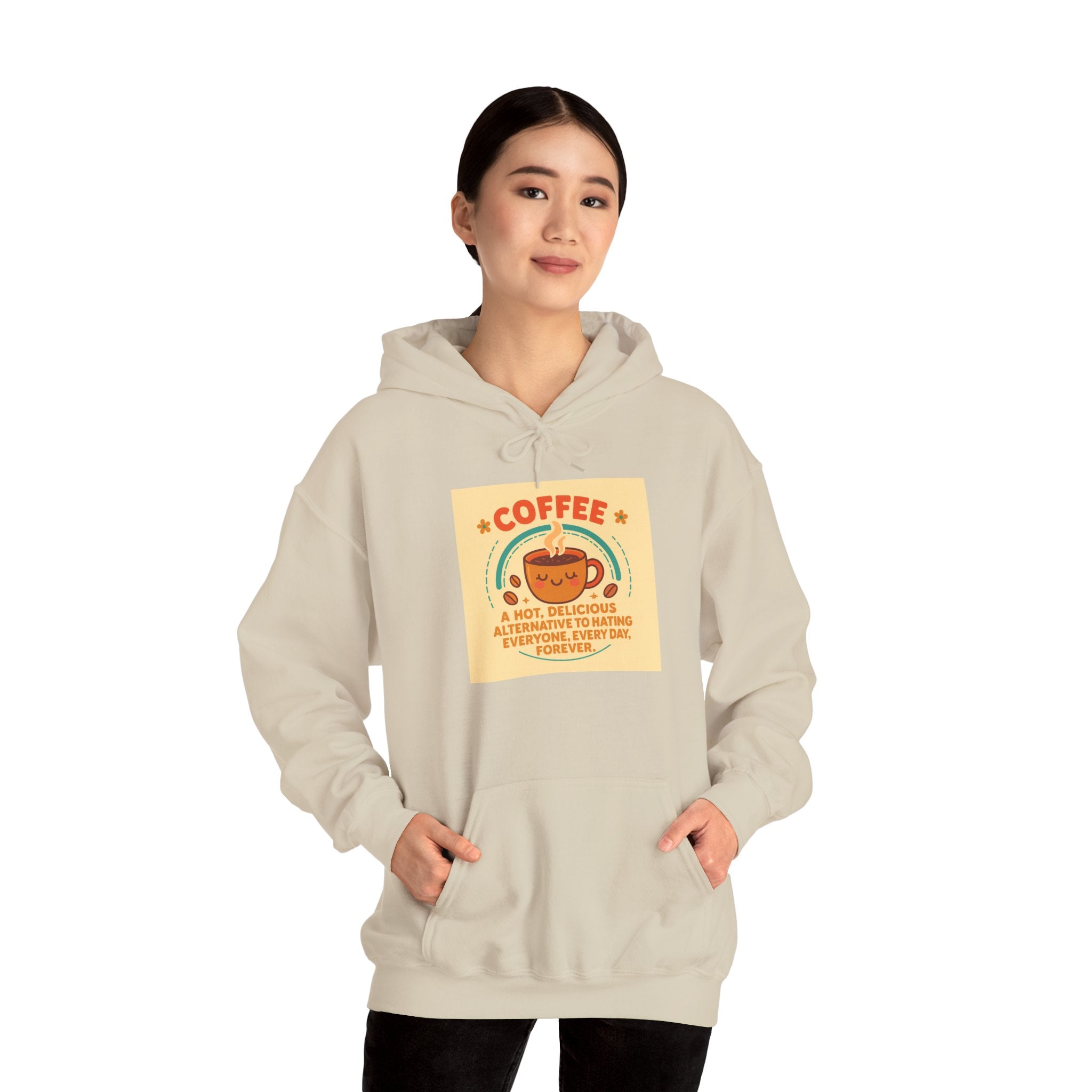 Cozy Coffee Lover's Hoodie, Autumn Sweatshirt, Funny Quote Hoodie, Casual Fall Apparel, Perfect Gift for Coffee Enthusiasts