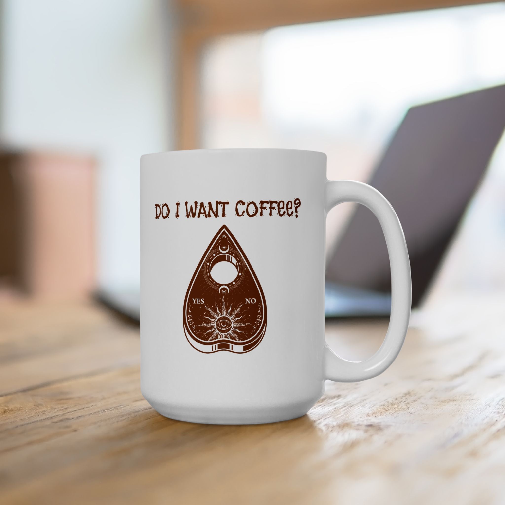 Planchette Coffee Lover Ceramic Mug - Perfect Gift for Coffee Addicts, 11oz & 15oz Options, Fun Kitchen Decor, Birthday/Christmas Gift