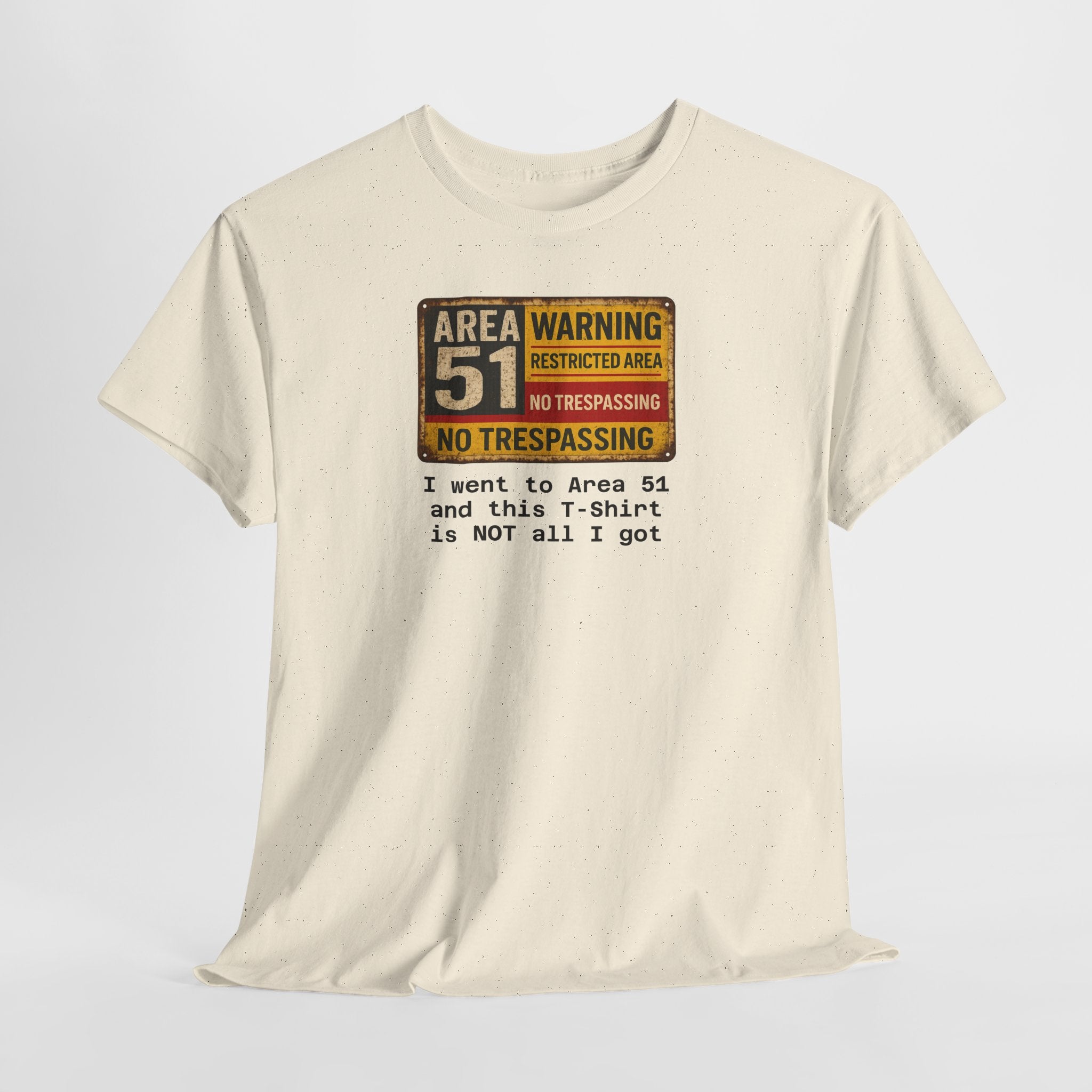 Area 51 No Trespassing T-Shirt, Unisex, Alien Lovers Shirt, Fun Gift for UFO Enthusiasts, Quirky Casual Wear