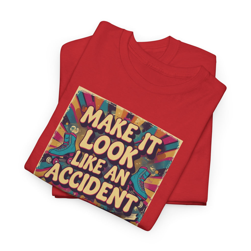 Playful Unisex Heavy Cotton Tee: Make It Look Like An Accident, Casual Wear, Gift for Friends, Fun Statement Shirt, Everyday Comfort