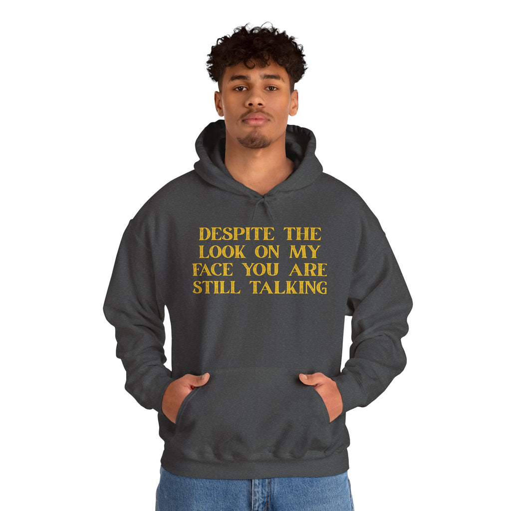 Funny Quote Hoodie, Unisex Heavy Blend Sweatshirt, Casual Wear, Gift for Friends, Cozy Style, Lightweight Fashion