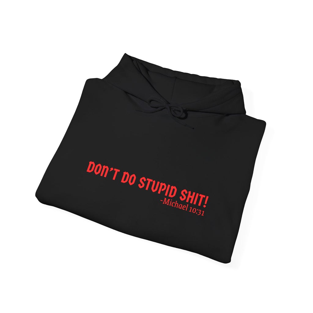 Funny Quote "Don't Do Stupid Shit" Hoodie, Unisex Sweatshirt, Gift for Friends, Motivational Apparel, Casual Wear, Funny Humor Clothing