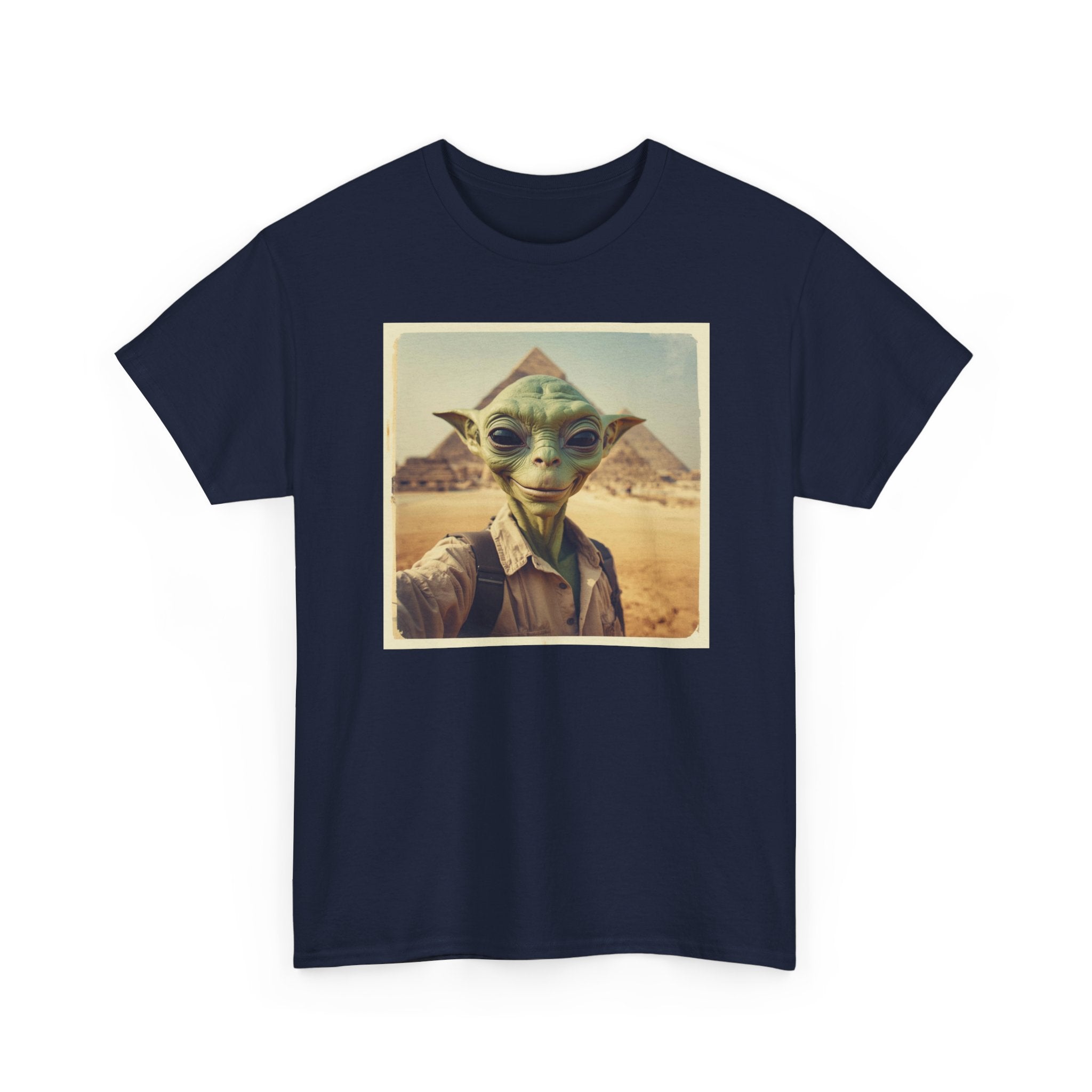 Alien Explorer at the Pyramids Graphic T-Shirt