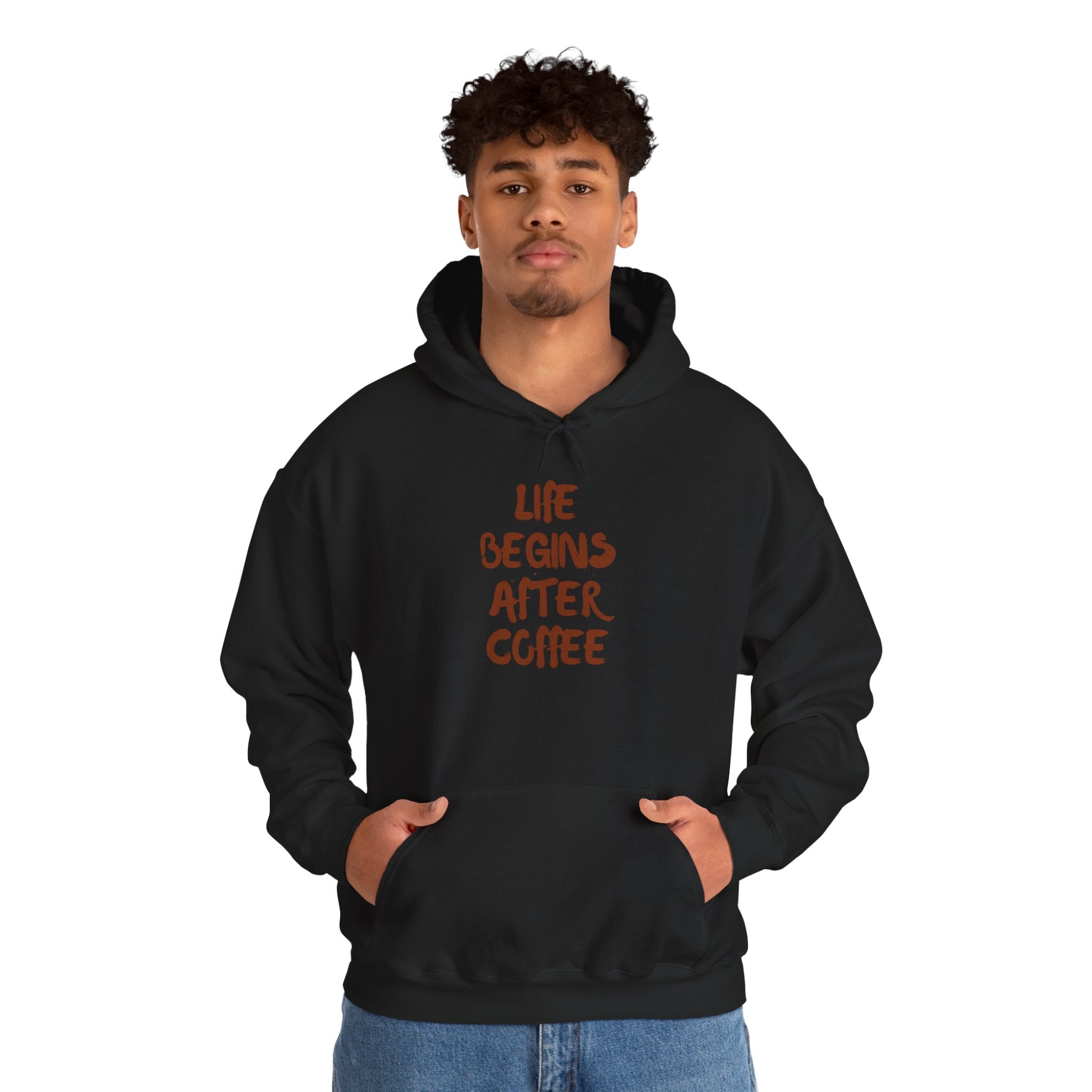 Life Begins After Coffee Hoodie - Cozy Unisex Hooded Sweatshirt for Coffee Lovers, Perfect Gift for Birthdays, Holidays, Relaxation