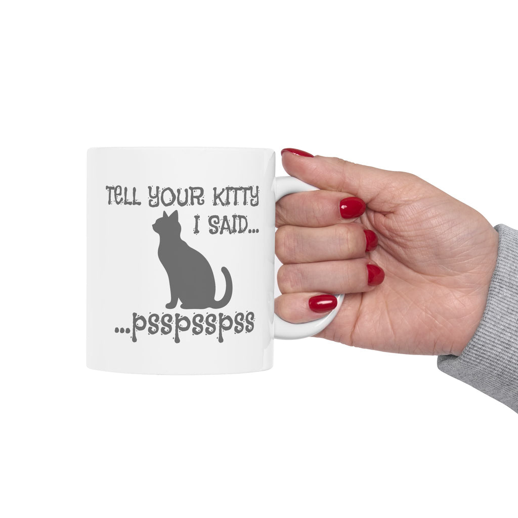 Whimsical Cat Lover's Ceramic Mug - Funny Coffee Cup Gift, Unique Cat Design, Perfect for Birthdays, Holidays, Housewarming, Tea Lovers