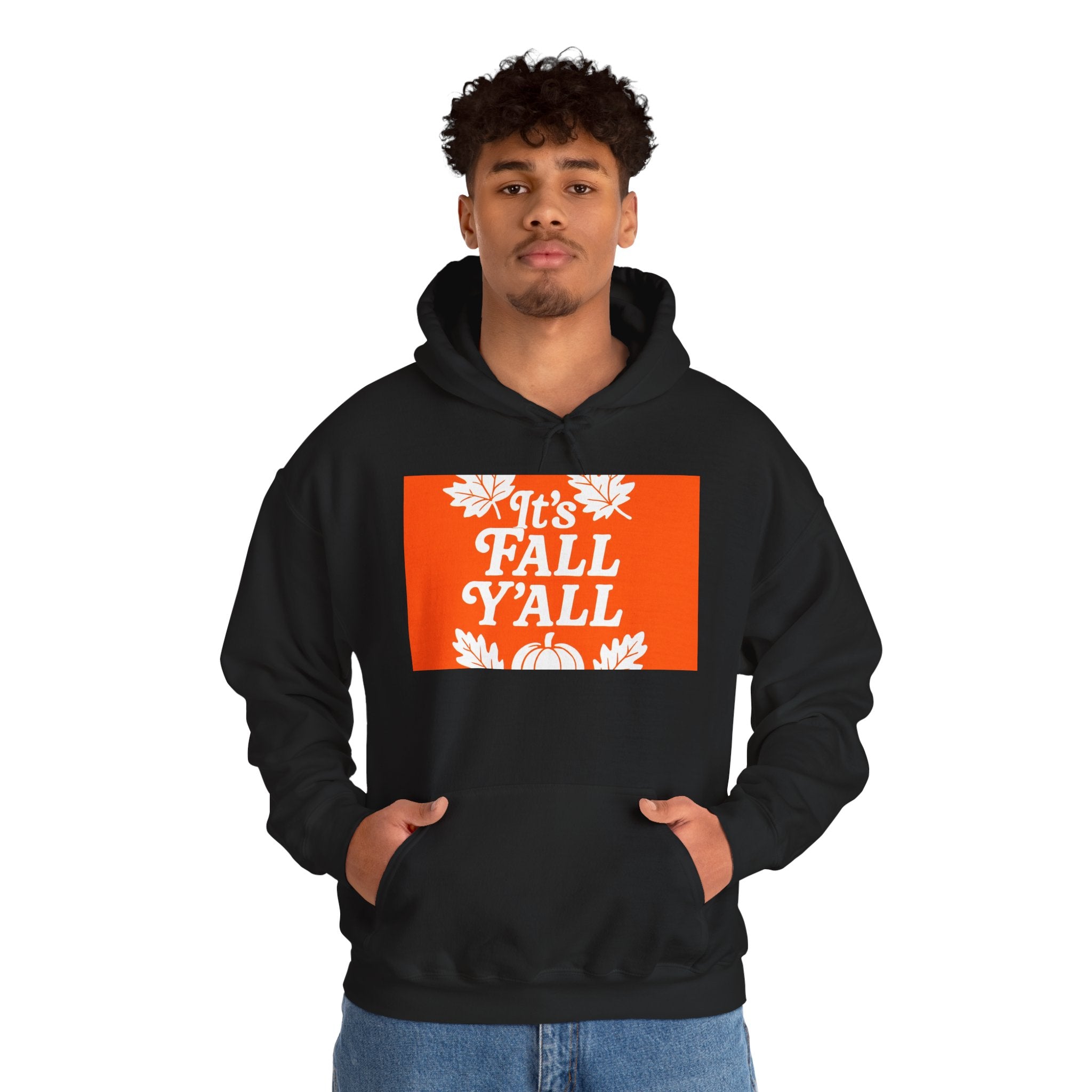 It's Fall Ya'll - Fall Vibes Hooded Sweatshirt – Perfect for Autumn Celebrations, Cozy Style, Unisex Sweater Wear, Seasonal Gift, Thanksgiving Apparel