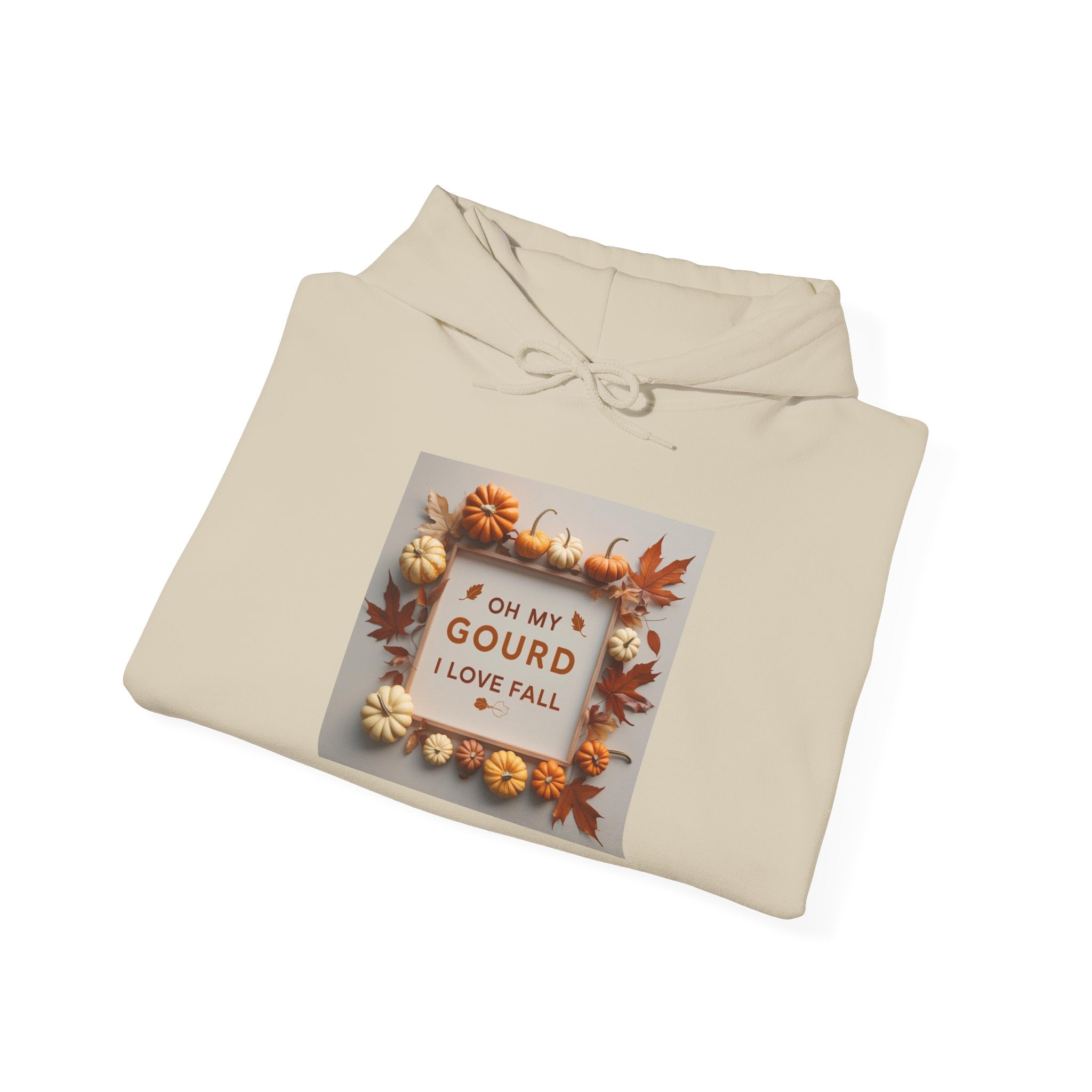 Oh my Gourd, Autumn Vibes Hooded Sweatshirt - Fall Gourd Love Sweatshirt, Cozy Pumpkin Hoodie, Thanksgiving Gift, Seasonal Fashion