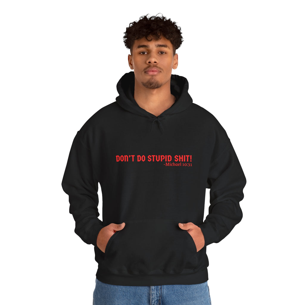 Funny Quote "Don't Do Stupid Shit" Hoodie, Unisex Sweatshirt, Gift for Friends, Motivational Apparel, Casual Wear, Funny Humor Clothing