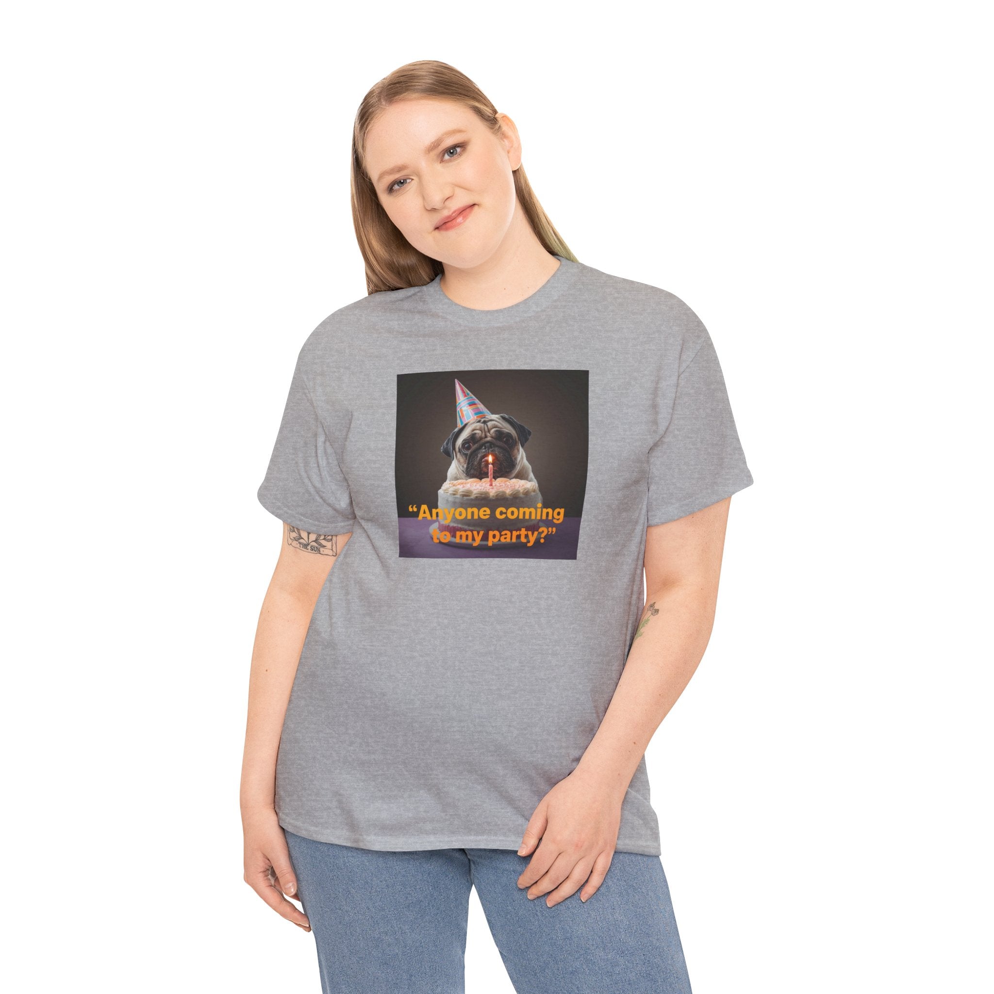 Unisex Birthday Party T-shirt– Fun Cotton T-Shirt for Pet Lovers, Birthday Gift, Casual Wear, Party Attire, Dog Lovers Tee