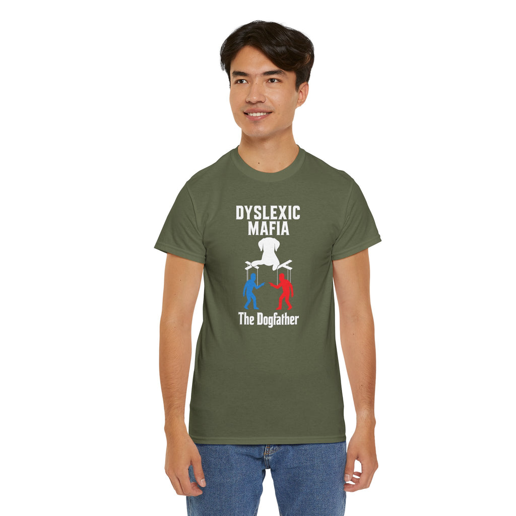 Funny Mafia Unisex Tee, Cool Graphic T-Shirt, Funny Gift for Dyslexics, Humor Tee, Casual Wear, Unique Statement Shirt
