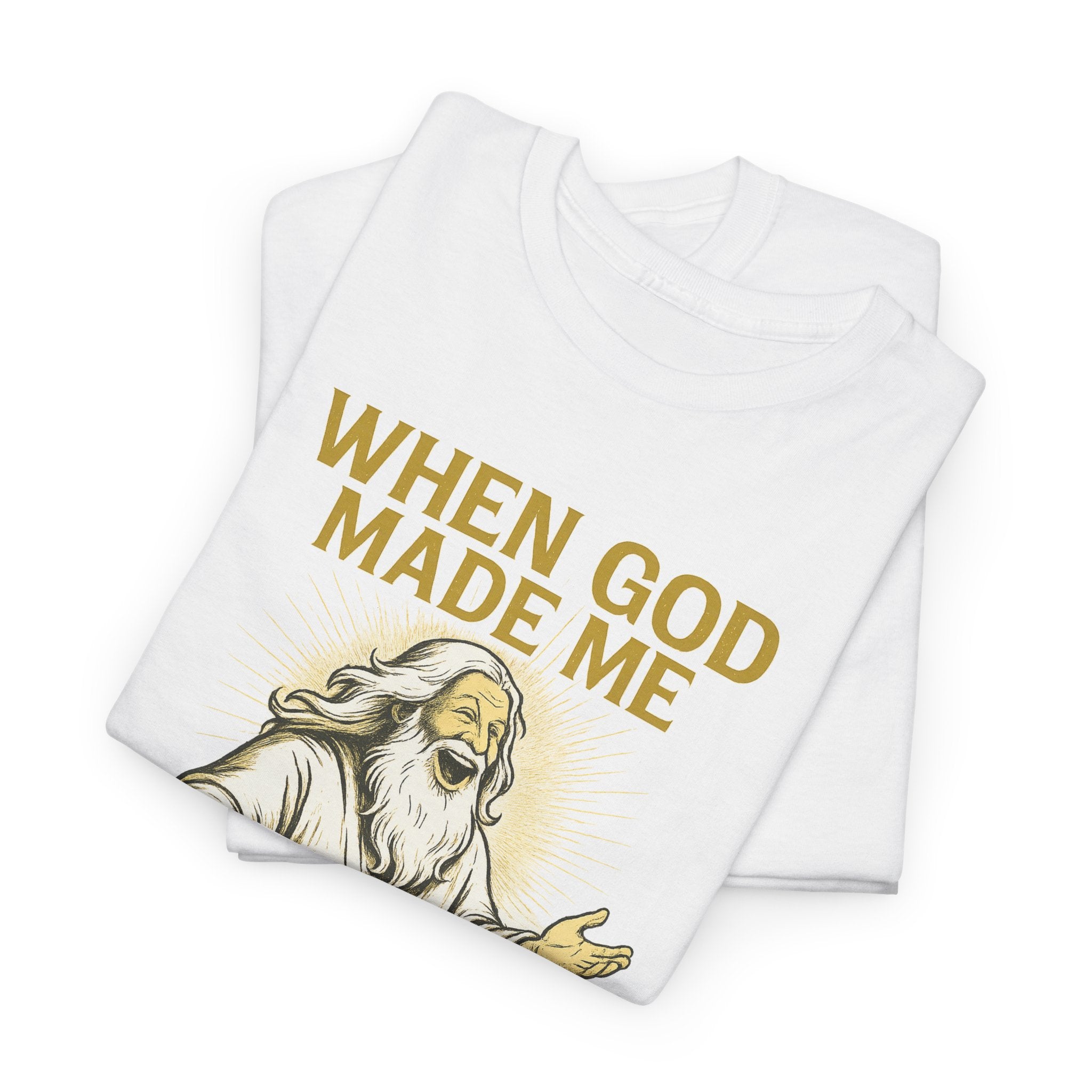 God Made Me / Rebel Tee, Unisex Cotton Shirt, Funny Religious Gift, Casual Wear, Spiritual Quote Tee