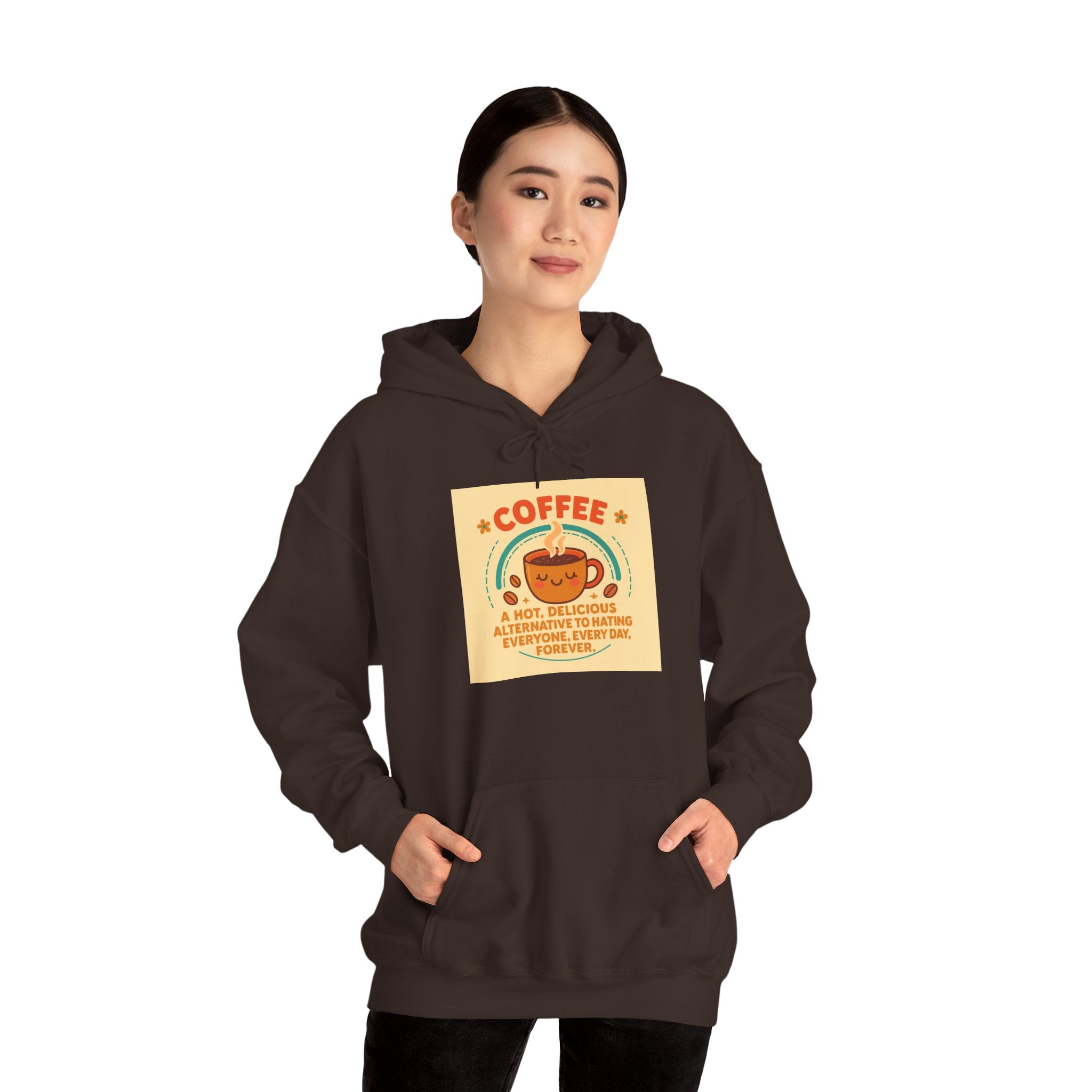 Cozy Coffee Lover's Hoodie, Autumn Sweatshirt, Funny Quote Hoodie, Casual Fall Apparel, Perfect Gift for Coffee Enthusiasts