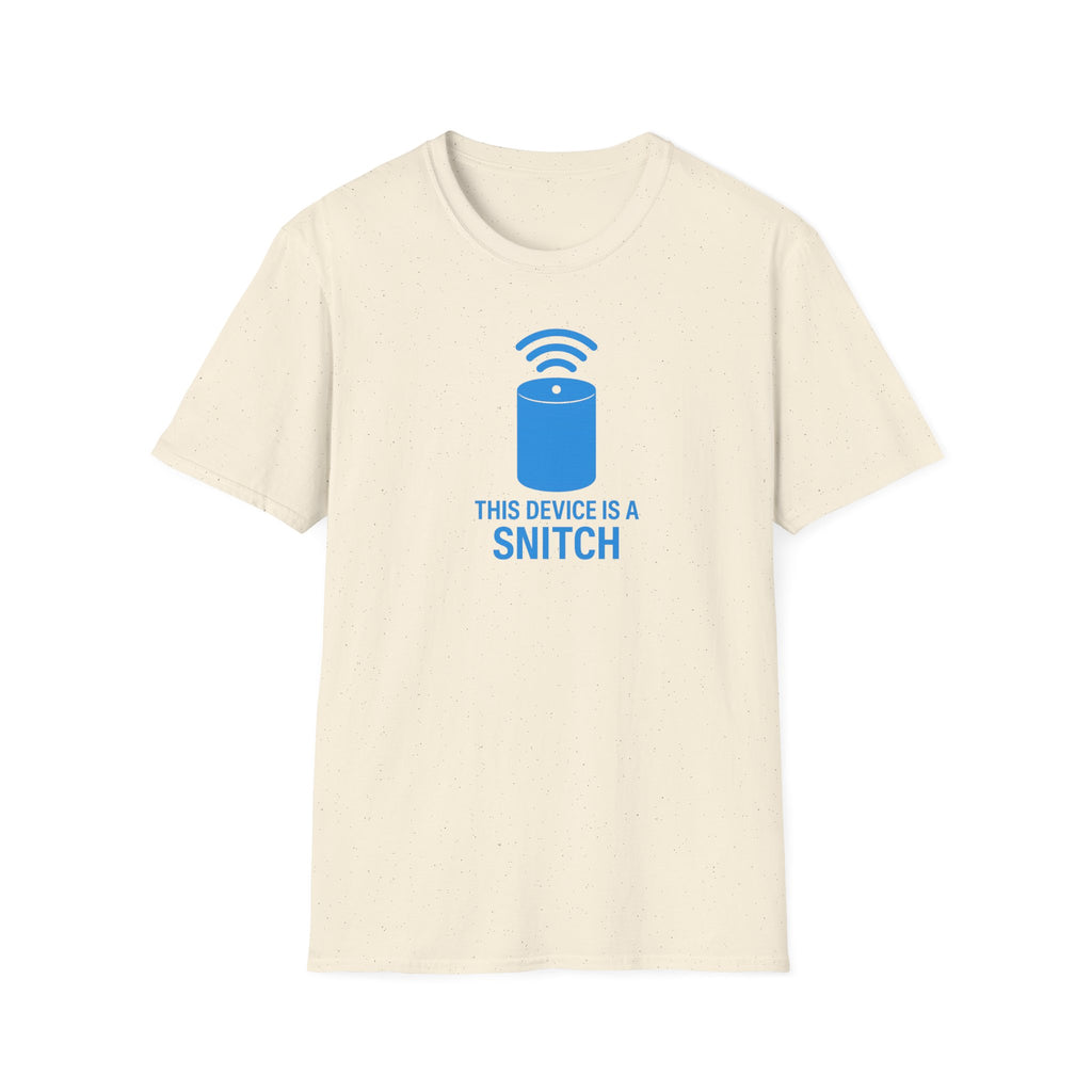 Snitch Device Unisex Softstyle T-Shirt | Funny Tee | Gift for Tech Lovers | Quirky Humor Shirt