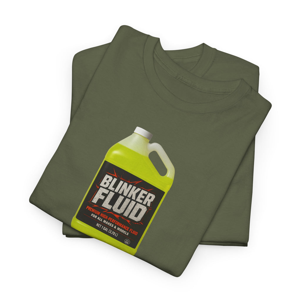 Humorous Blinker Fluid Tee, Funny T-Shirt, Car Lover Gift, Gag Gift, Unisex Heavy Cotton Shirt