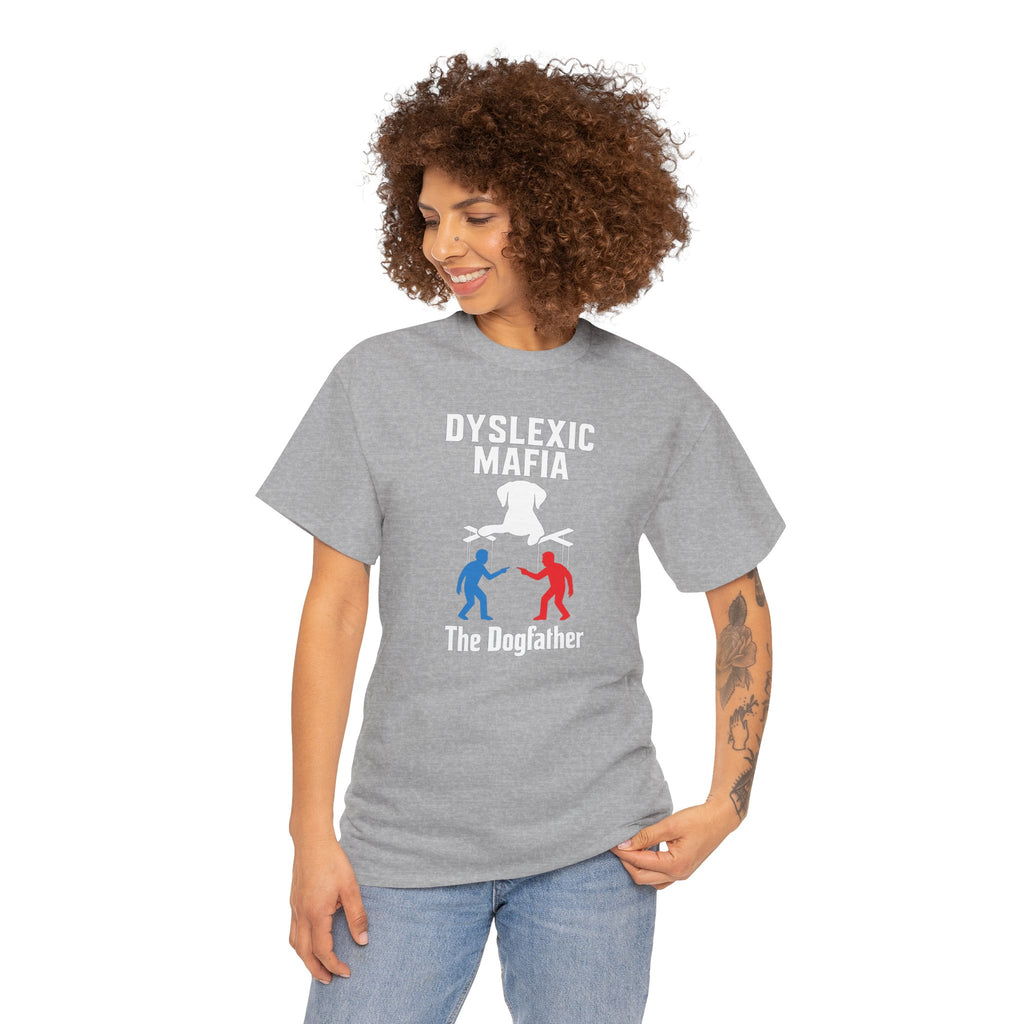 Funny Mafia Unisex Tee, Cool Graphic T-Shirt, Funny Gift for Dyslexics, Humor Tee, Casual Wear, Unique Statement Shirt