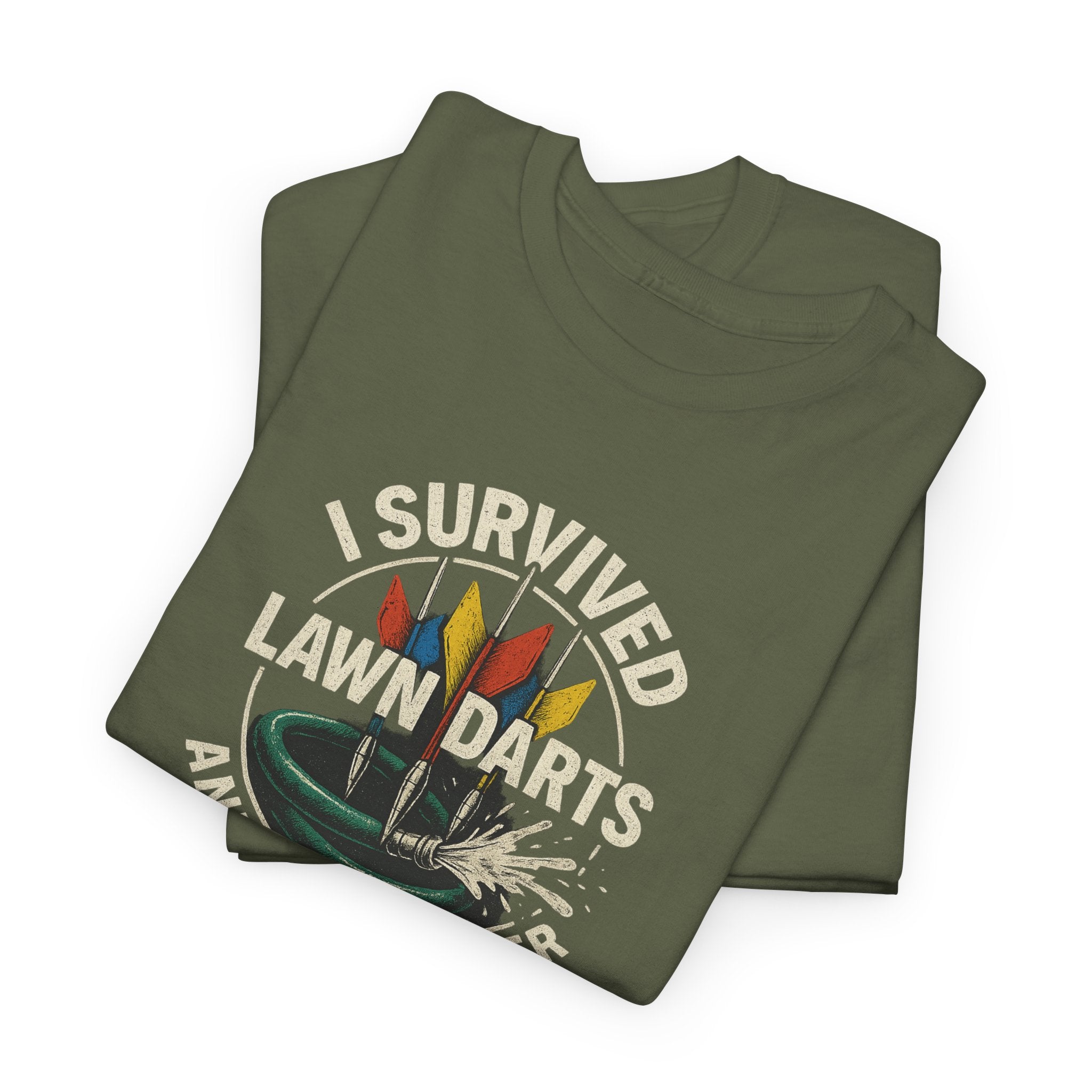 Retro Lawn Darts Survivor Tee, Vintage Unisex Shirt, Gift for Lawn Games Lovers, Funny T-Shirt, Outdoor Fun Apparel