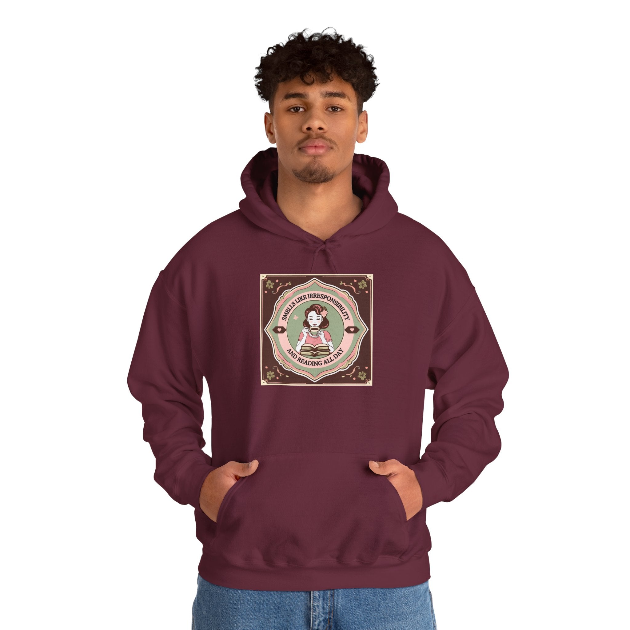 Cozy Unisex Hooded Sweatshirt with Cute Vintage Design - Perfect for Gift Giving, Casual Wear, Fall & Winter Comfort