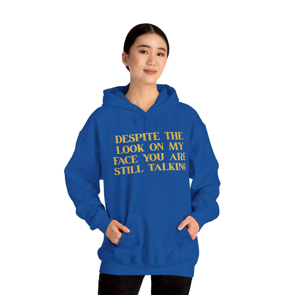 Funny Quote Hoodie, Unisex Heavy Blend Sweatshirt, Casual Wear, Gift for Friends, Cozy Style, Lightweight Fashion