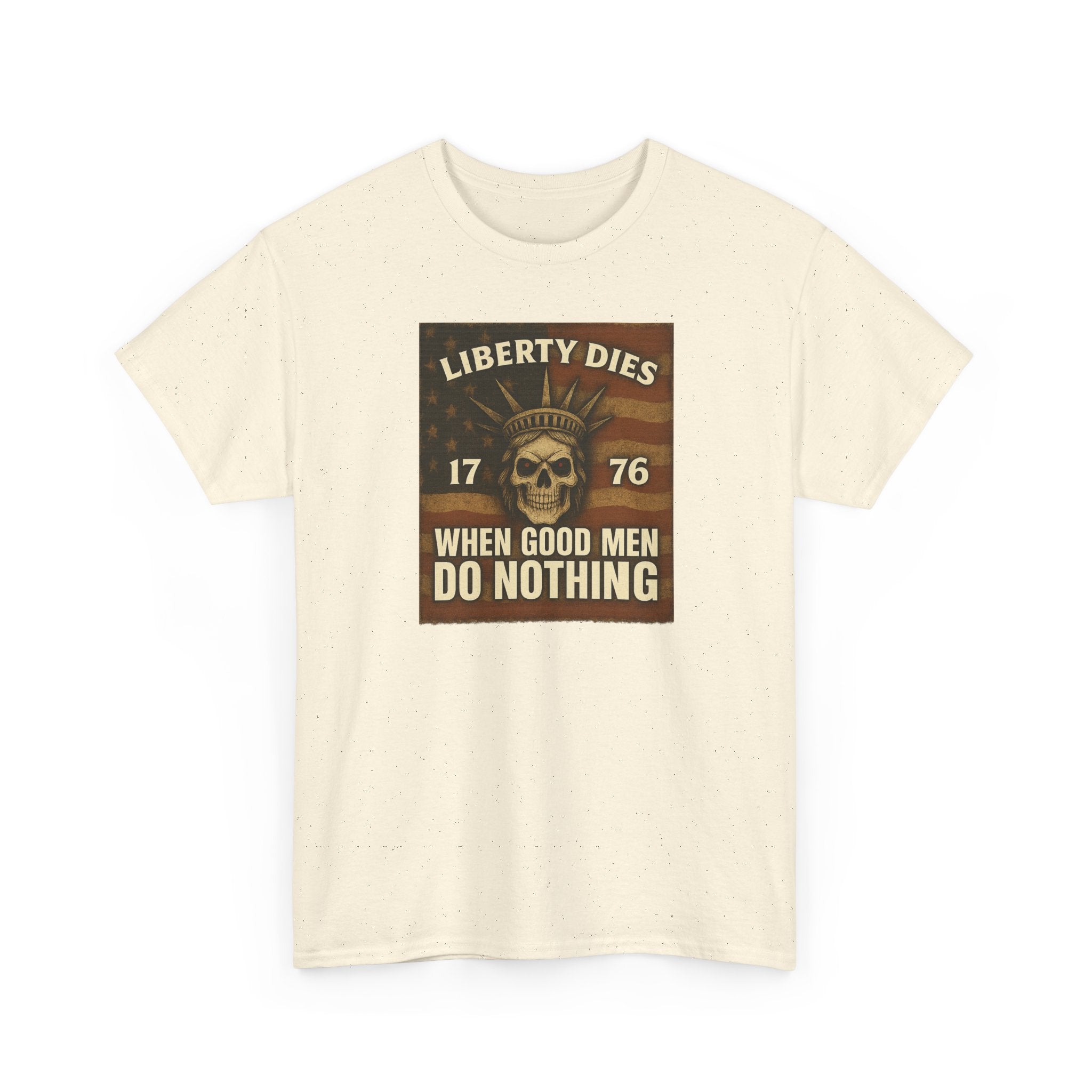 Liberty Dies Unisex Heavy Cotton Tee, Patriotic T-Shirt, 4th of July Gift, Independence Day Apparel, Vintage Style Tee