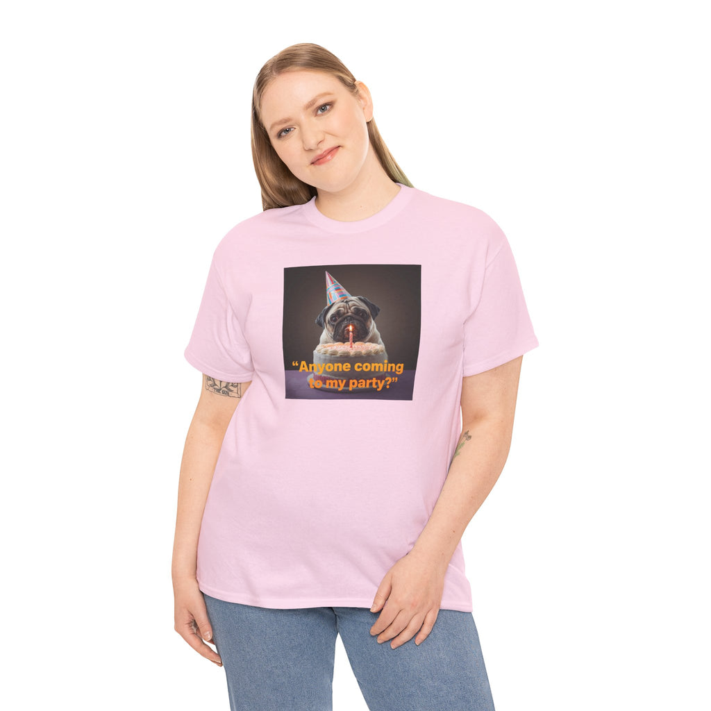 Unisex Birthday Party T-shirt– Fun Cotton T-Shirt for Pet Lovers, Birthday Gift, Casual Wear, Party Attire, Dog Lovers Tee