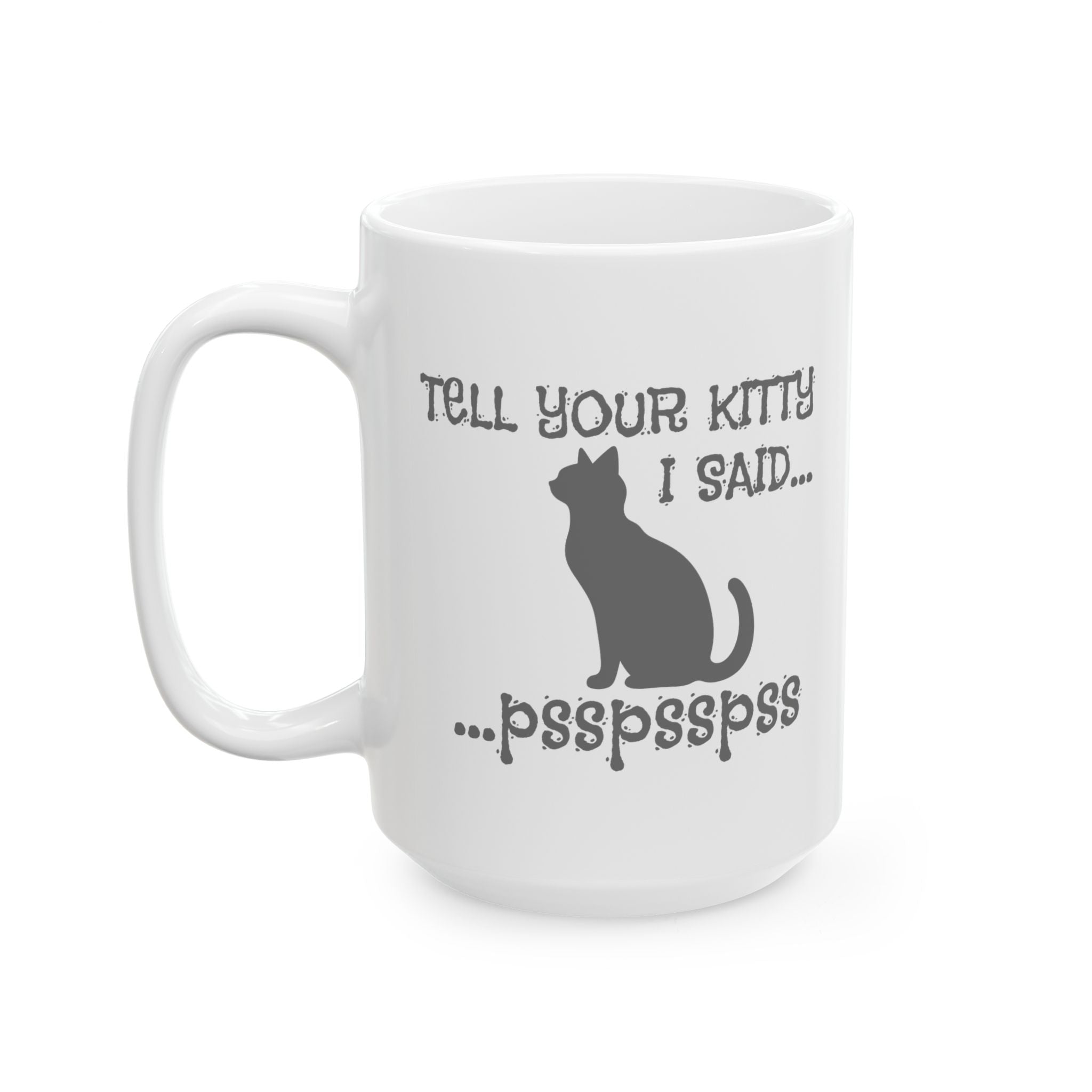 Whimsical Cat Lover's Ceramic Mug - Funny Coffee Cup Gift, Unique Cat Design, Perfect for Birthdays, Holidays, Housewarming, Tea Lovers