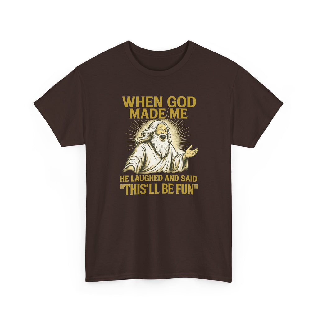 God Made Me / Rebel Tee, Unisex Cotton Shirt, Funny Religious Gift, Casual Wear, Spiritual Quote Tee