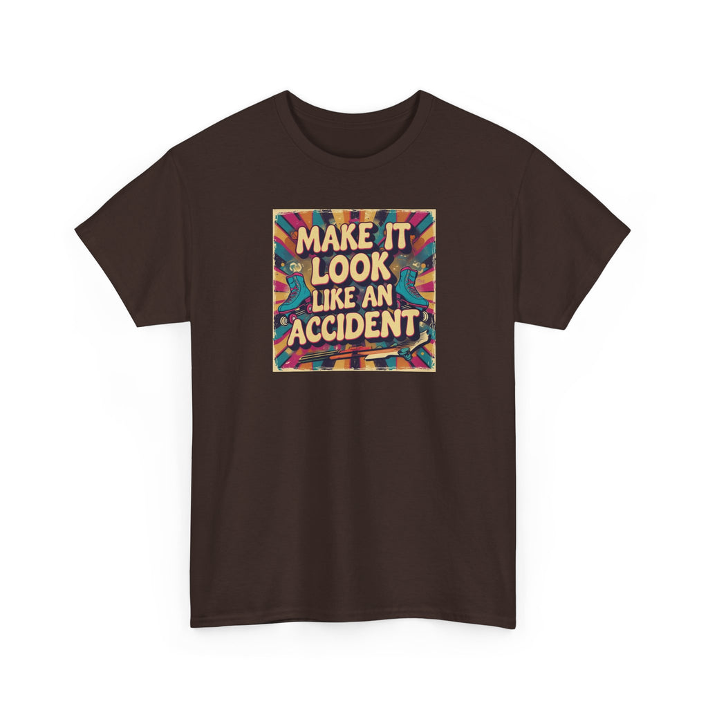 Playful Unisex Heavy Cotton Tee: Make It Look Like An Accident, Casual Wear, Gift for Friends, Fun Statement Shirt, Everyday Comfort