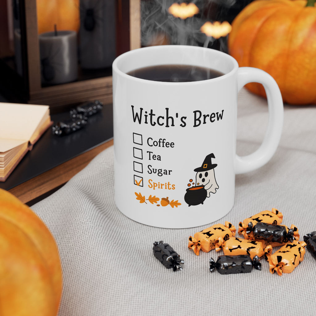 Halloween Witch Brew Ceramic Mug | Perfect for Fall Decor, Spooky Season, Halloween Gifts, Cozy Beverages, Fall Celebrations