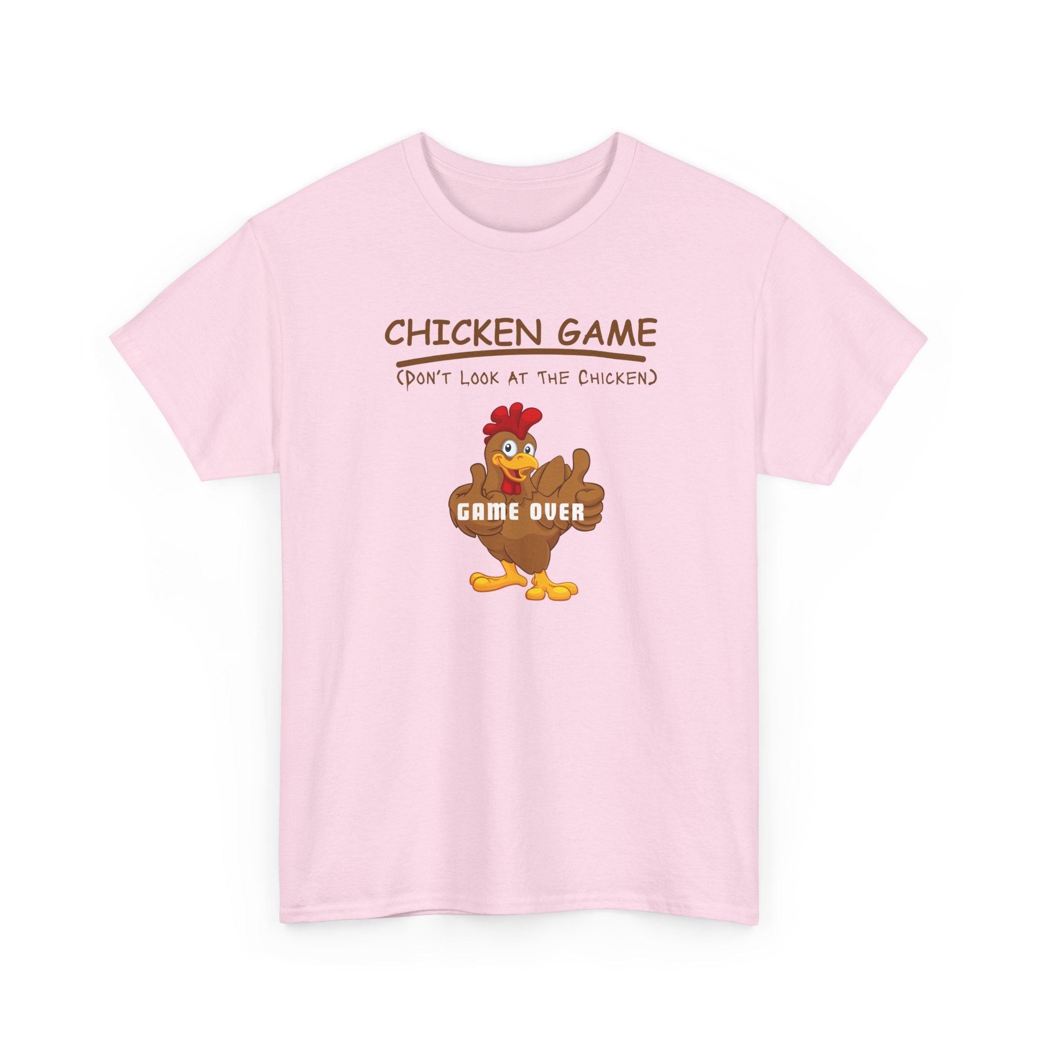 Funny Chicken Game Tee, Game Over T-Shirt, Unisex Cotton Shirt, Humorous Gift, Casual Wear, Chicken Lover Apparel
