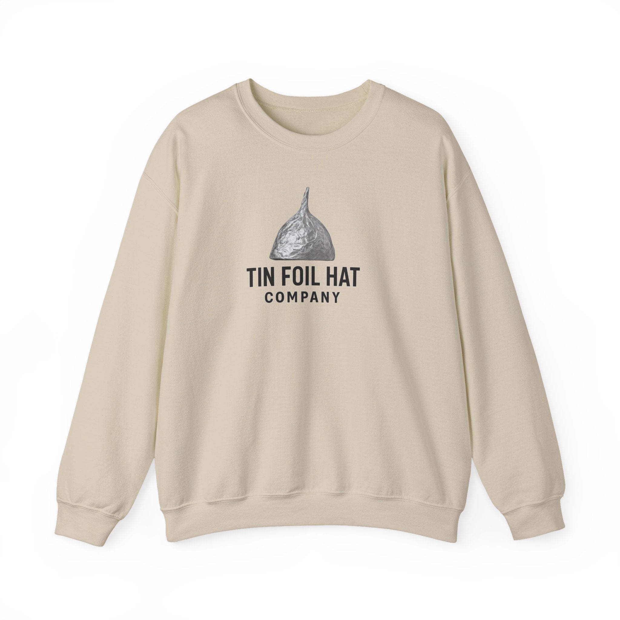 Tin Foil Hat Company - Crewneck Sweatshirt - Cozy Unisex Gift, Funny Humor Apparel, Casual Menswear, Trendy Outfits, Unique Sweatshirt
