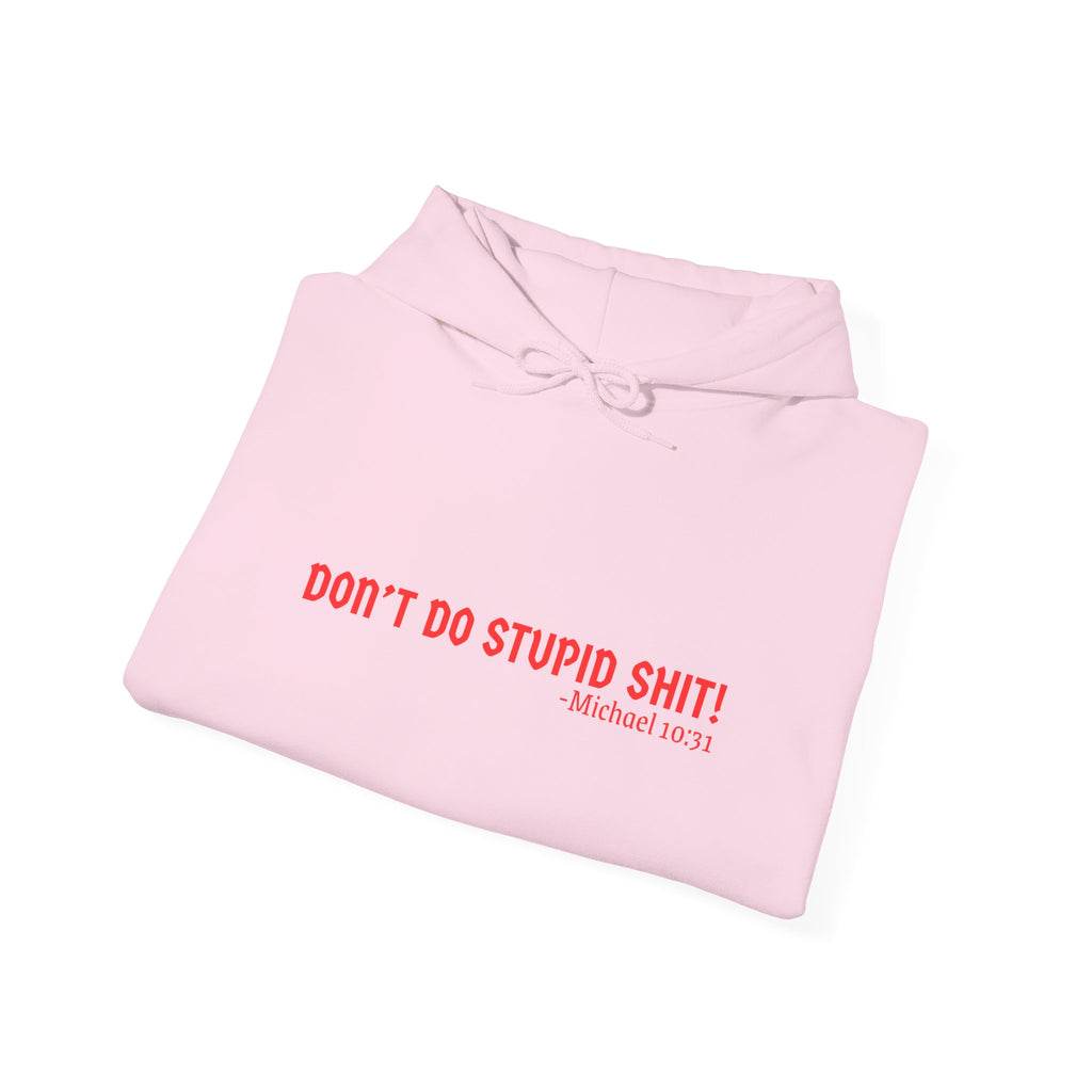 Funny Quote "Don't Do Stupid Shit" Hoodie, Unisex Sweatshirt, Gift for Friends, Motivational Apparel, Casual Wear, Funny Humor Clothing