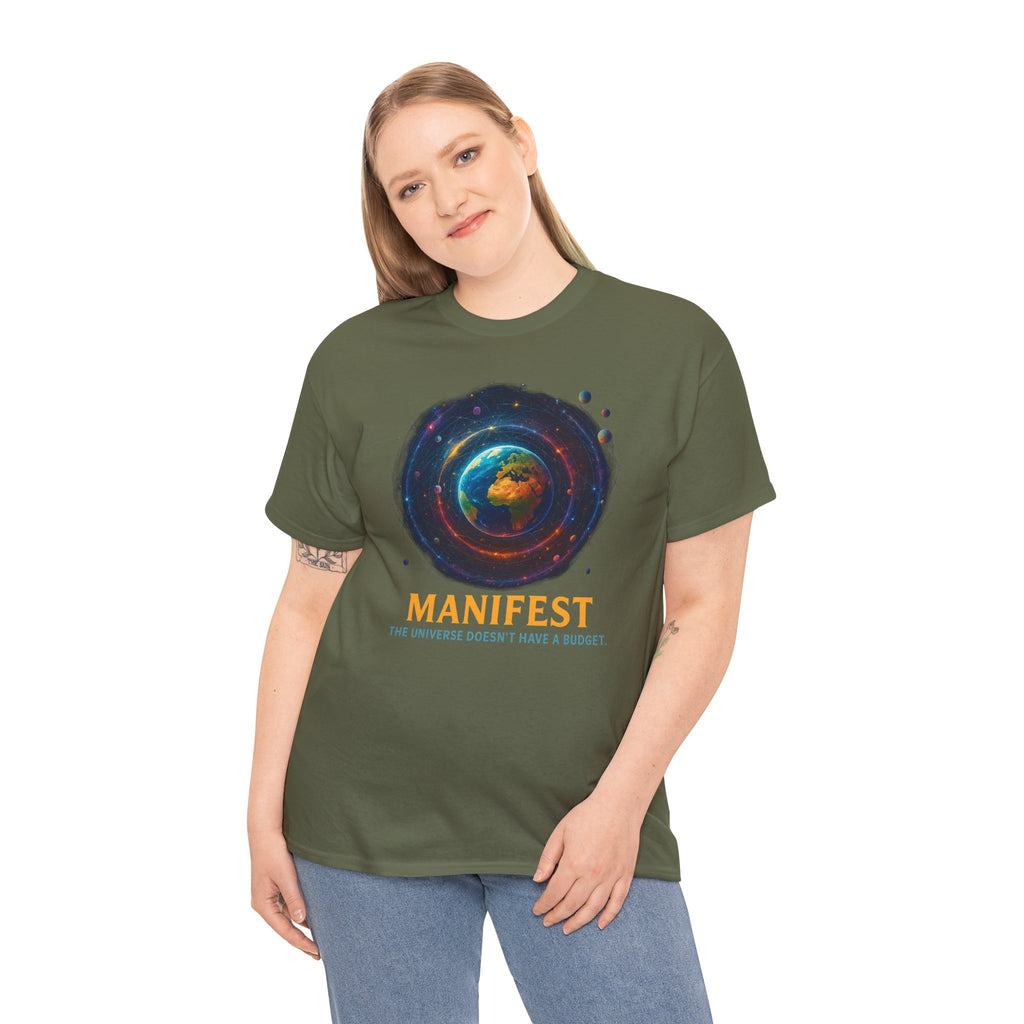 Manifest Unisex Heavy Cotton Tee | Cosmic Vibe Tee | Inspirational Shirt | Gift for Dreamers | Motivational Apparel | Universe Graphic [...]
