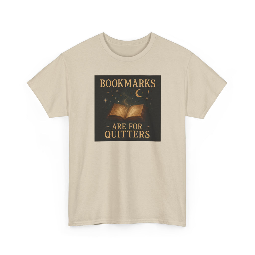 Bookmarks are for Quitters Unisex Cotton Tee, Funny Gift, Reading Shirt, Literary Quote Apparel, Bookworm Fashion, Cute Book Shirt