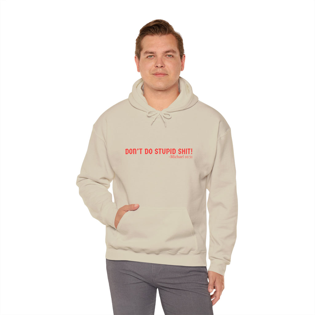 Funny Quote "Don't Do Stupid Shit" Hoodie, Unisex Sweatshirt, Gift for Friends, Motivational Apparel, Casual Wear, Funny Humor Clothing