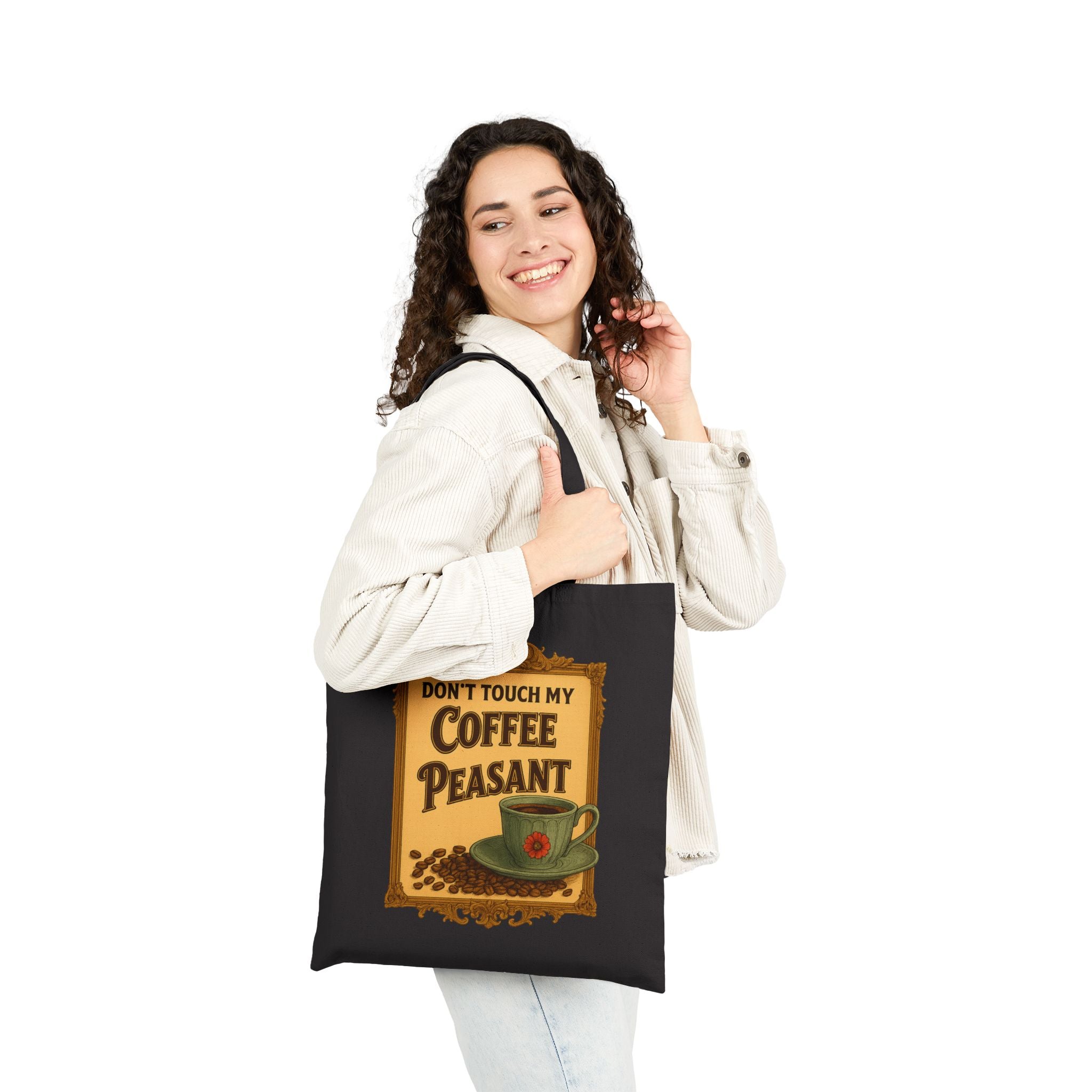 DON'T TOUCH MY COFFEE - Funny Coffee Tote Bag, Eco-Friendly Bag, Casual Shopping Tote, Gift for Coffee Lovers, Reusable Canvas Bag